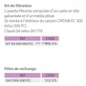 Kit g4 300-500 pc - kit de filtration pour critair ec 300-500 pci