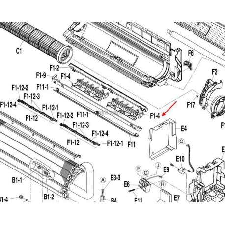 VOLET GRILLE DE REFOULEMENT 2P184179-1-Daikin