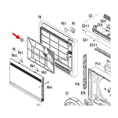 FILTRE A AIR  1P186192-1-Daikin