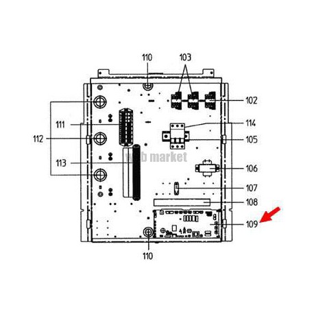PLATINE DE CONTROLE . 4PW62612-1-Daikin