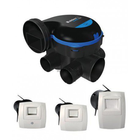 Kit VMC EasyHOME Hygro COMBLES Premium Micro Watt MW  + bouches cordelette