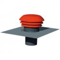 Chapeau de toiture CPR - Diamètre 125mm - Rouge Tuile