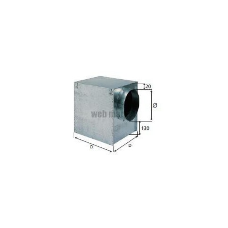 Pfl 375x375 - plenum piquage latéral pour diffuseur 375x375