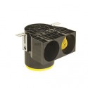 Manchette Optiflex courte D125 coudée à 90° avec 2 piquages pour conduit D75