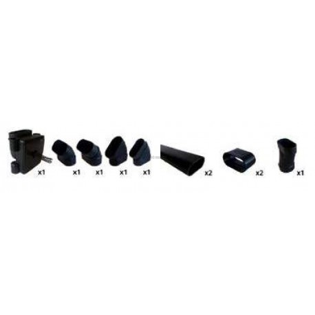 Kit de conduits et accessoires 32X70mm pour passage vertical de cloison sèche