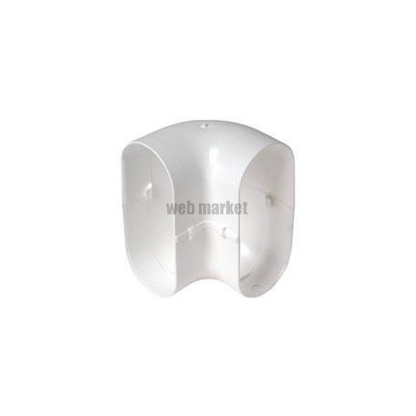 Coude Minigaine blanc 90° horizont.équivalent D125 (60x200)