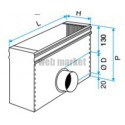 ALDES Plénum isolé en acier pour grille avec piquage sur le côté ME F3 300x150 D200