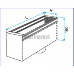ALDES Plénum en acier pour grille avec 2 piquages sur lSuparrière MT F3 800x200 D200
