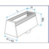 ALDES Plénum en acier pour grille avec 2 piquages sur lSuparrière MT F3 800x200 D200