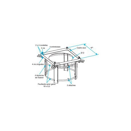 ALDES Cadre sur Conduit VELONE 20.0 / 27.0