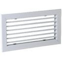 ALDES Grille simple déflexion de reprise en alu AC 101 fixation par clips 300x150