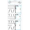 ALDES Grille simple déflexion de reprise en alu AC 101 fixation par clips 400x200