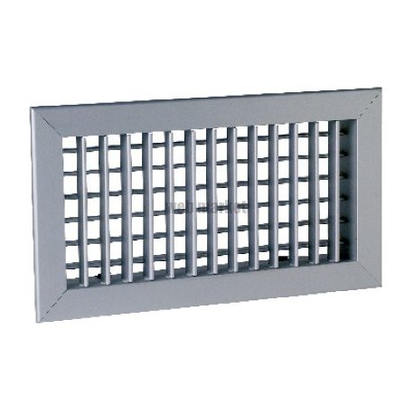 ALDES AC 102 D F3 -  600 X 300 MM - GRILLE ALUMINIUM DOUBLE DÉFLEXION