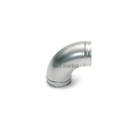 ALDES C 90° GALVANISÉ - (DIAM)  125 MM - COUDE SECTEUR 90° EMBOUTI