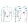 ALDES BOUCHE HYGRORÉGLABLE C34 CURVE L 10-50/120 D125 CORD