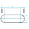 ALDES Bouchon mâle oblong BMO - L 545mm x H 165mm