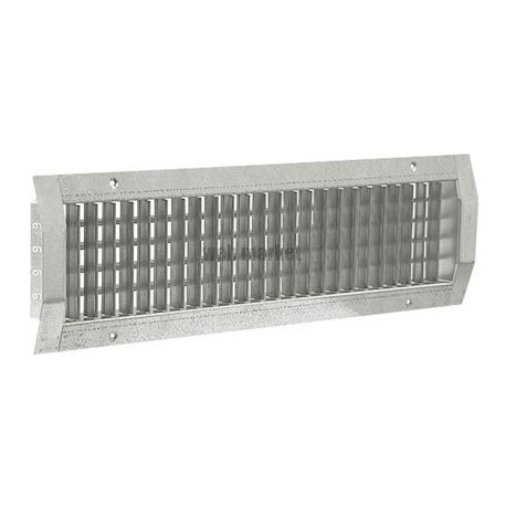 ALDES Registre H à glissière droite en acier galvanisé pour grille de conduit 425x75