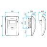 ALDES Bouche hygroréglable cuisine C35 Curve L 15-55/135 m3/h D125 mm push 9V - BLC