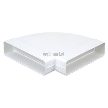 Ch 55 x 220 j - coude horizontal 90° rectangulaire section 55 x 220 avec joint
