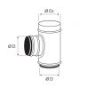 Té souche de terrasse isolé - STI - Diamètre 250 mm