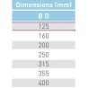 Té souche comble - TEC - Diamètre 125 mm - Piquage 125 mm - Avec joint