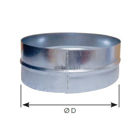 Raccord mâle - RMT - Diamètre 200 mm - Acier galvanisé