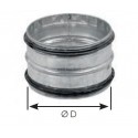 Raccord mâle - RMT - Diamètre 630 mm - Acier galvanisé - Avec joint