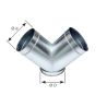 Culotte à 90° - CU - Diamètre 400 mm vers 2 x 400 mm - Acier galvanisé