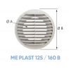 Me plast 160 b - rejet ou prise d'air murale blanc diamètre 160