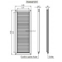 ALDES Grille Gridlined transfert L200 x H410 RAL9016