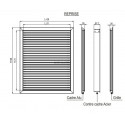 ALDES Grille Gridlined reprise L440 x H550 RAL9016