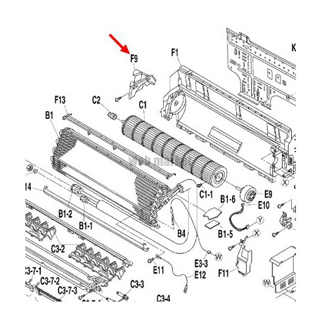 DAIKIN TOLE COTE GAUCHE POUR MACHINE FTKS35DVMW