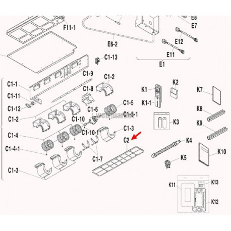 FILTRE A AIR POUR MACHINE DAIKIN FDXS60CVMB (PRIX UNITAIRE)