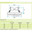 ALDES Bouche à noyau accoustique acier blanc SR 135 D160 RAL9003