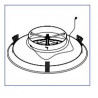 ALDES Lot de 3 clips pour la fixation des diffuseurs A 842 D200 dans BA13 ou staff