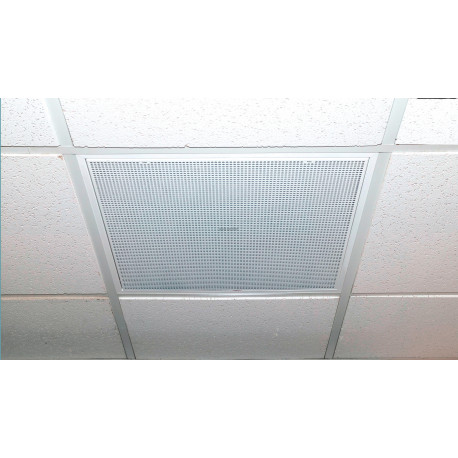 ATLANTIC DFZ-R 675 S/R D 200- DIFFUSEUR TÔLE PERFO REPRISE 675x675 + PLENUM D200 SUPÉRIEUR