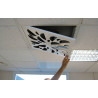 ATLANTIC MID NEXT-KLIN 675 W- DIFFUSEUR 675x675 BUSES BLANC PETIT VOLUME PLENUM SUPERIEUR