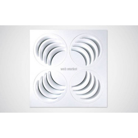 ATLANTIC PLAY-KLIN 600L D200 - DIFFUSEUR MULTI DIRECTIONS 600 x 600 + PLENUM D200 LATERAL