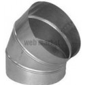 ALDES Coude aluminium 45° - Diamètre 450