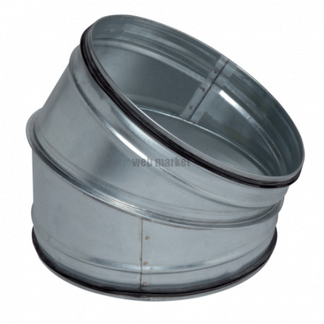ALDES Coude galvanisé 30° à joint - Diamètre 160 mm embouti