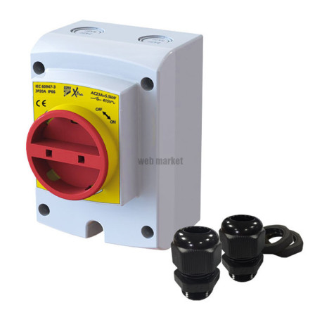 COFFRET 3 POLES 20 A