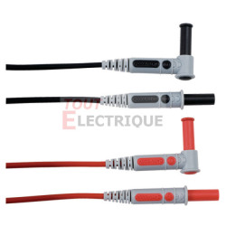 JEU DE 2 CORDONS PVC ROUGE/NOI